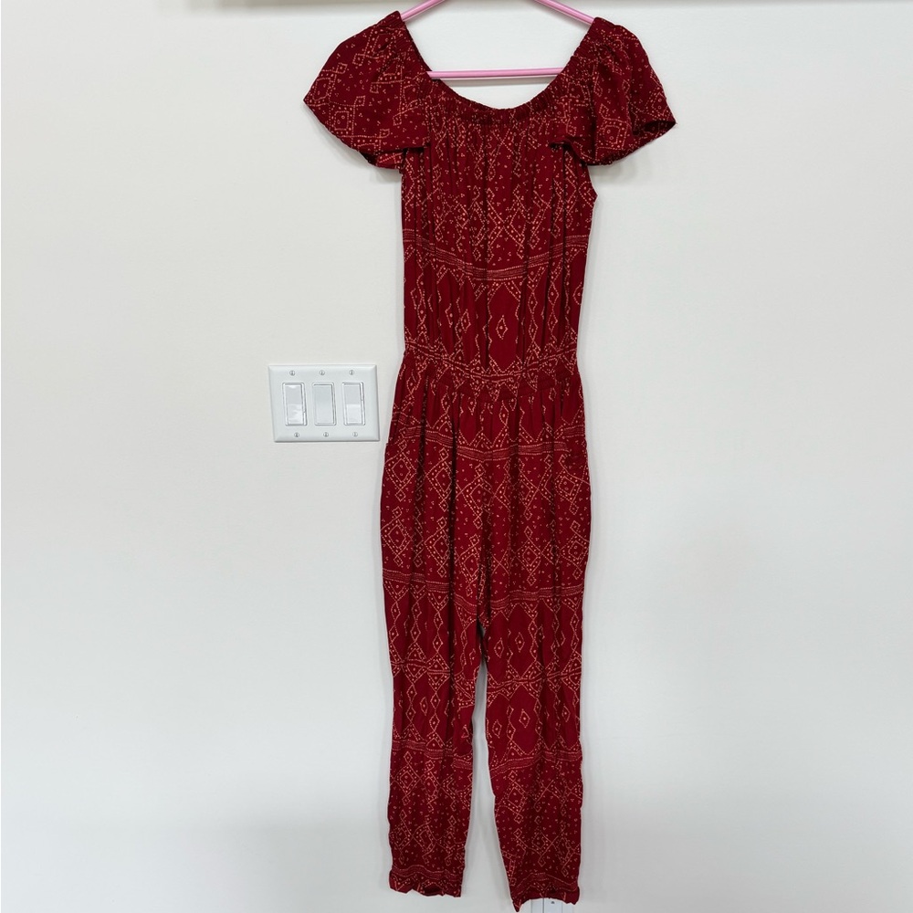 BEACHGOLD Red Geometric Jumpsuit